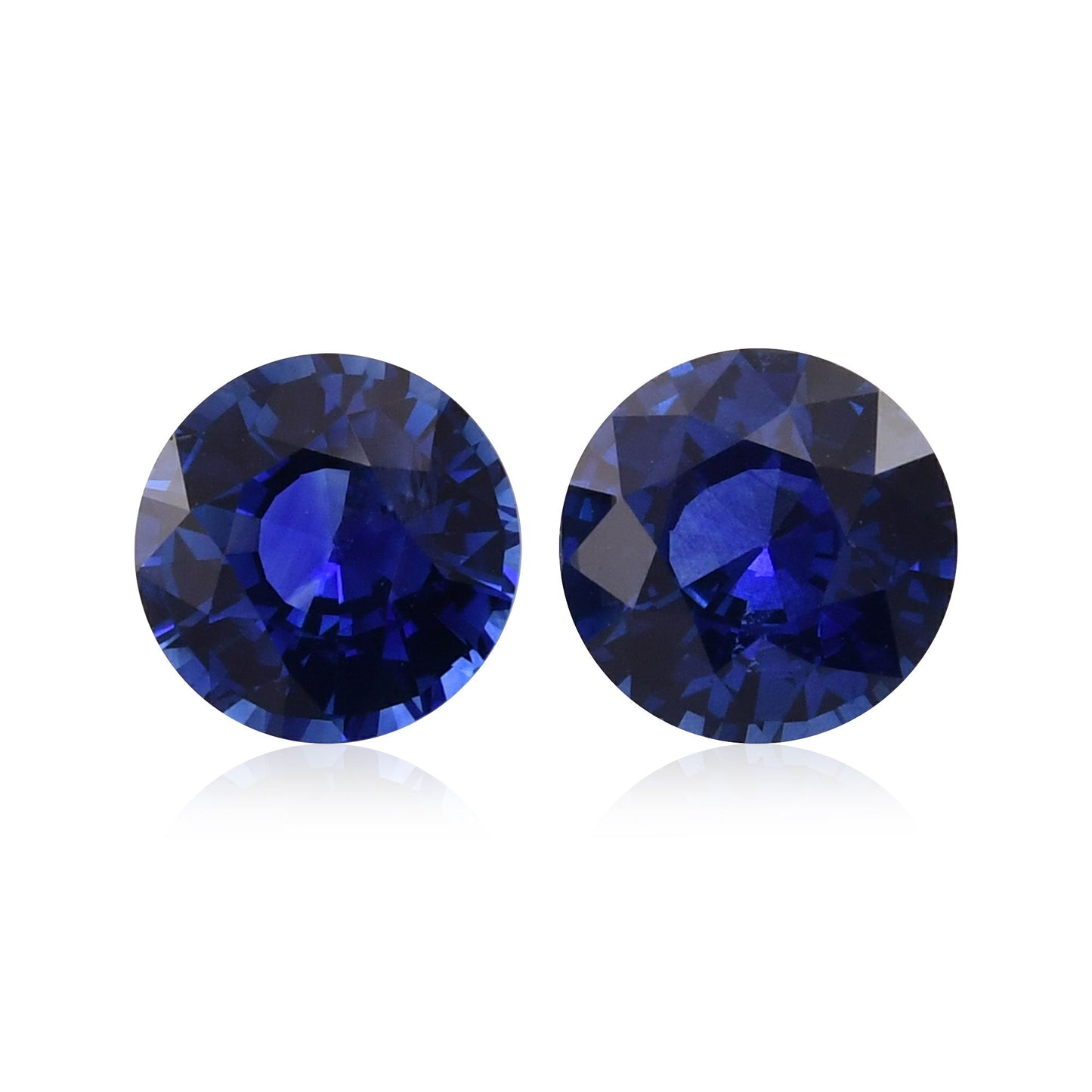 3,02 Karat blauer runder Saphir aus Sri Lanka