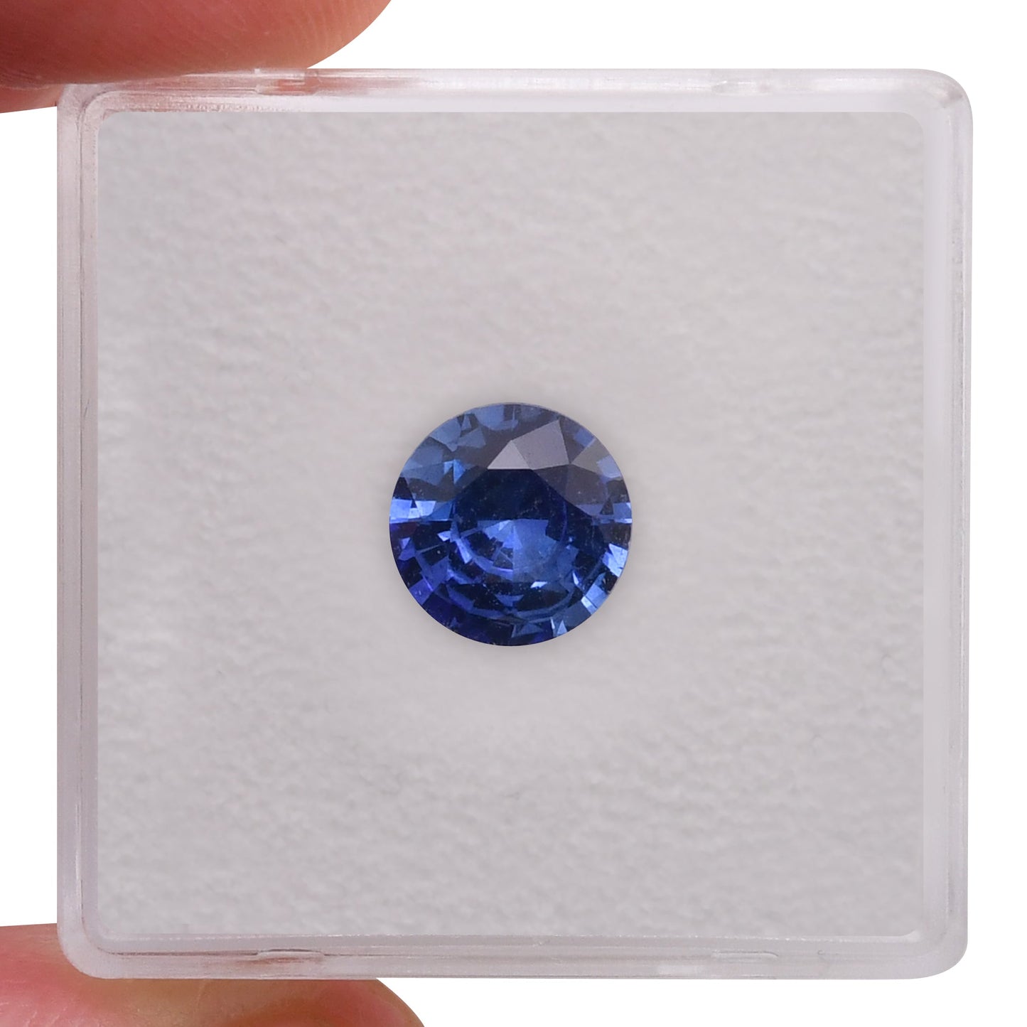 1,55 Karat blauer runder Saphir aus Sri Lanka