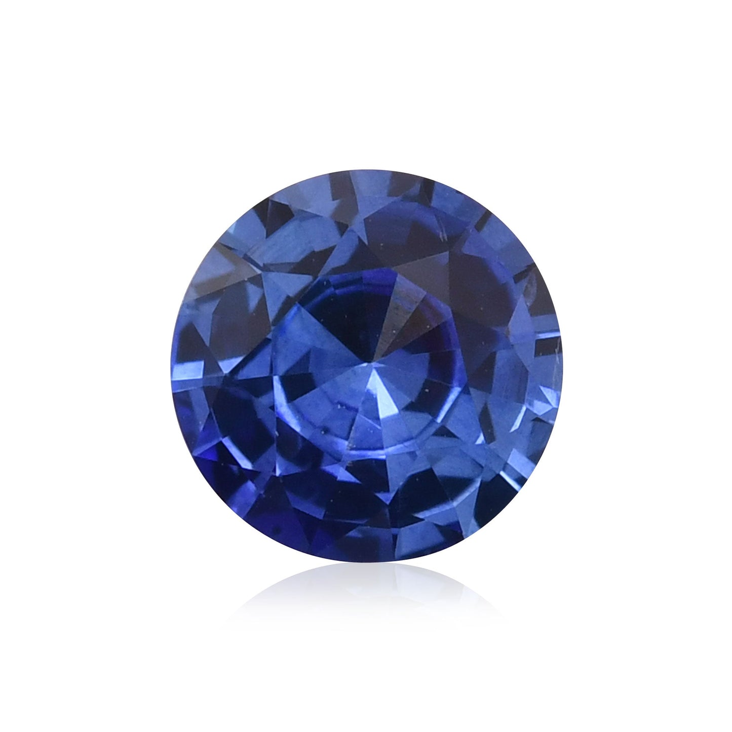 1,55 Karat blauer runder Saphir aus Sri Lanka