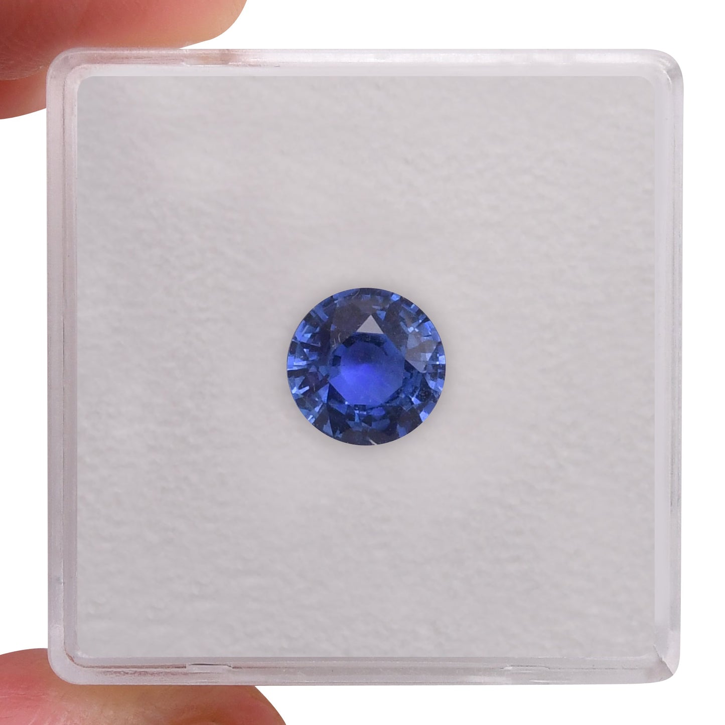 1,55 Karat blauer runder Saphir aus Sri Lanka