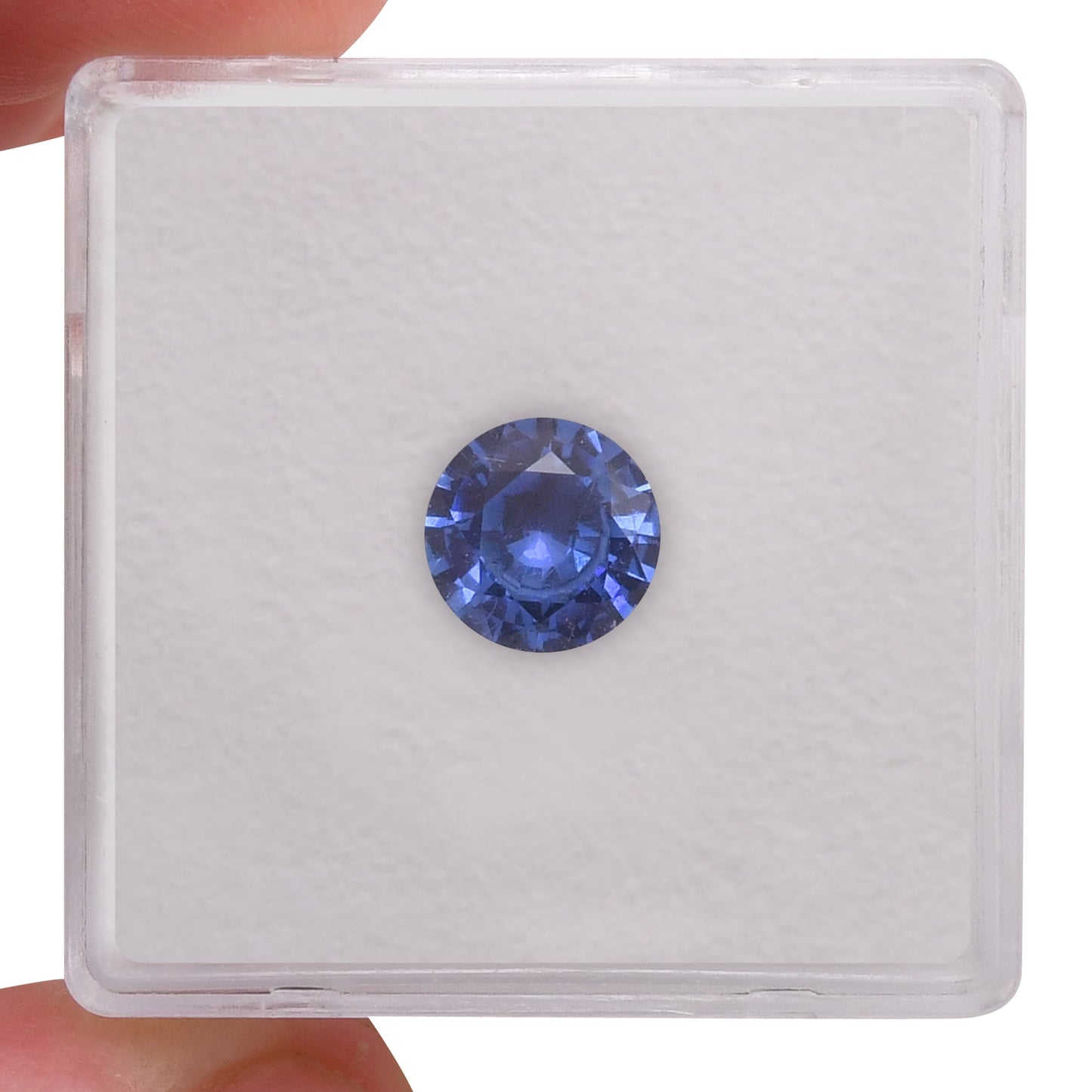 1,35 Karat blauer runder Saphir aus Sri Lanka