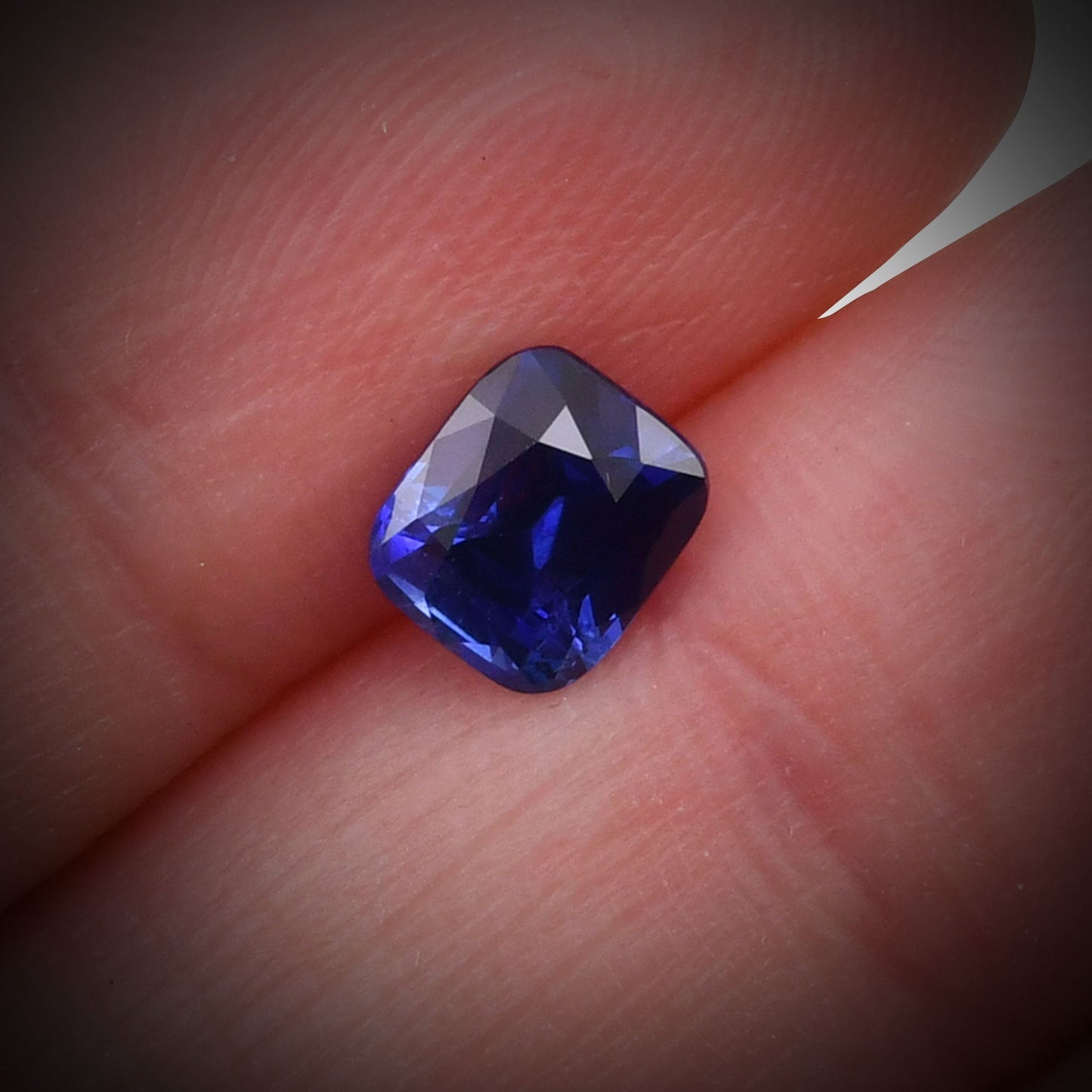 1.34 Carat Blue  Cushion Sapphire