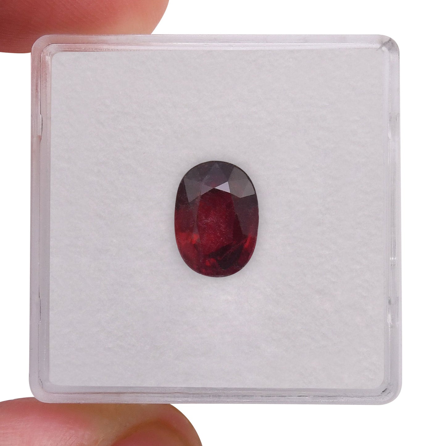 2.02 Carat Red MOZAMBIQUE Oval Ruby GRS No Heat