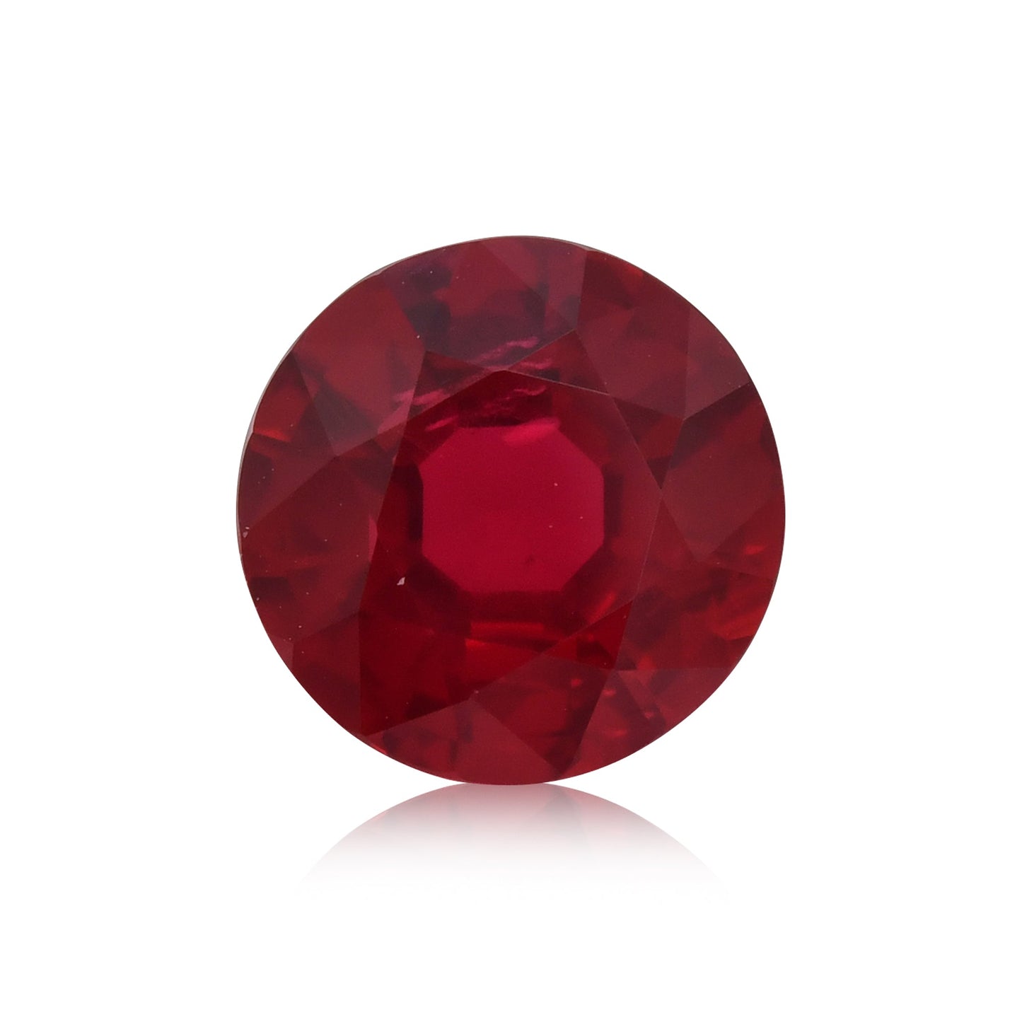 1,72 Karat roter runder Rubin aus Mosambik (CD)