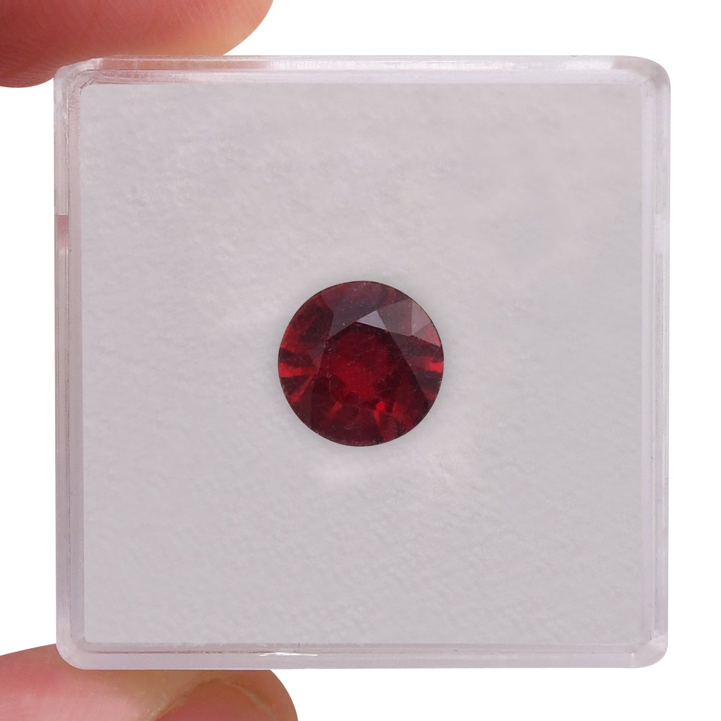 1,72 Karat roter runder Rubin aus Mosambik (CD)