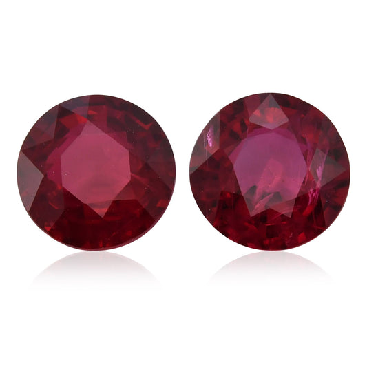 2,63 Karat roter runder Rubin aus Mosambik