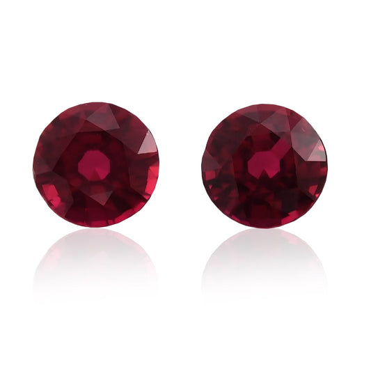 2,09 Karat roter runder Rubin aus Mosambik