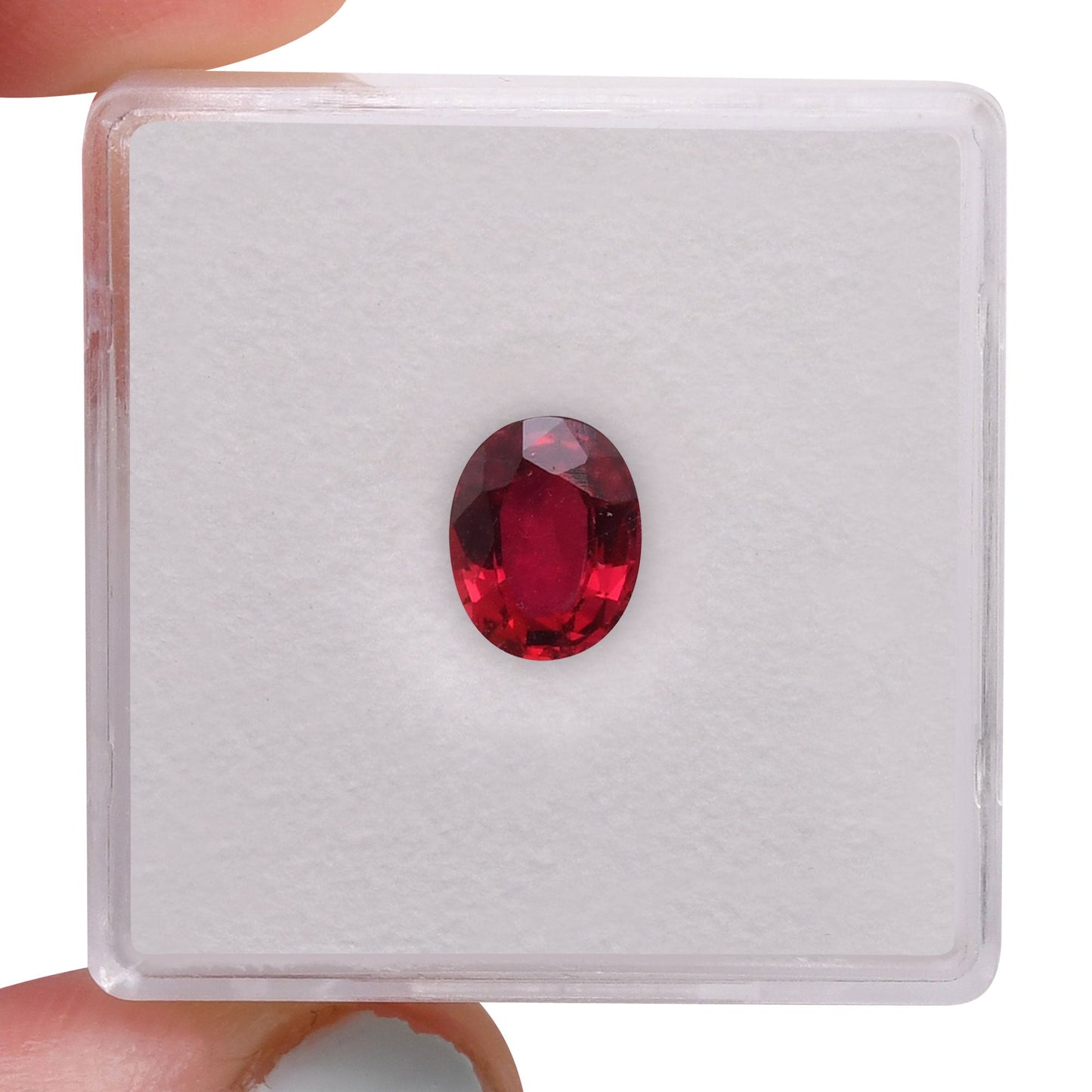 1.24 Carat Red MOZAMBIQUE Oval Ruby GRS No Heat