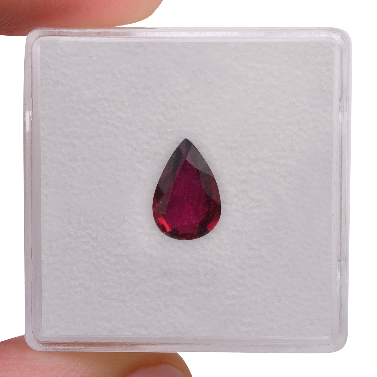 1.11 Carat Red MOZAMBIQUE Pear Ruby GRS No Heat