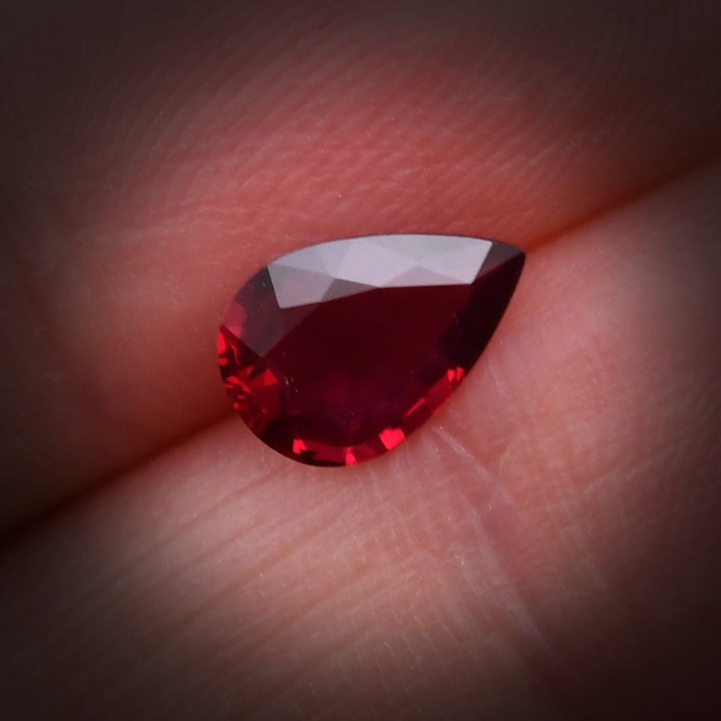 1.11 Carat Red MOZAMBIQUE Pear Ruby GRS No Heat