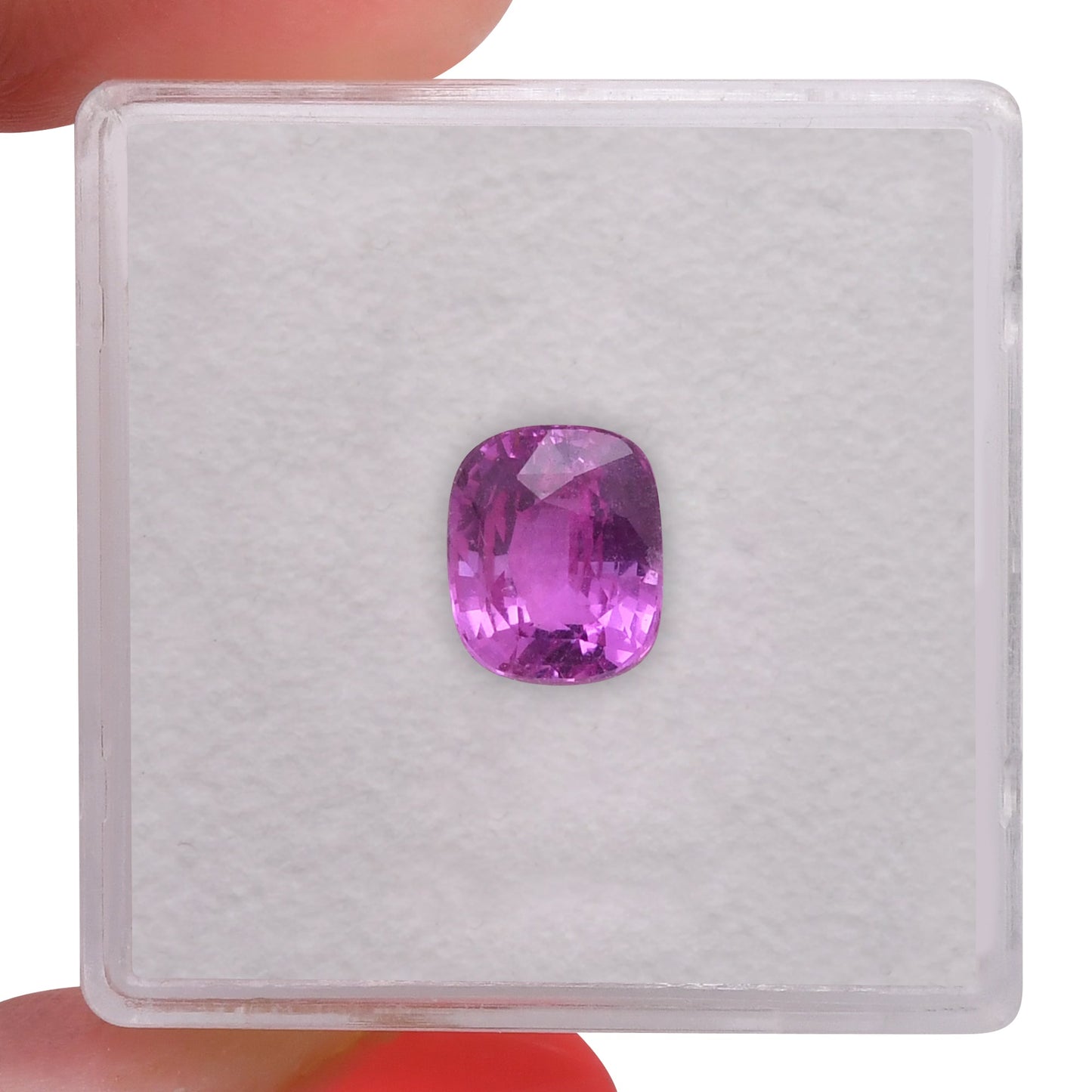 2,06 Karat rosa Kissen-Saphir