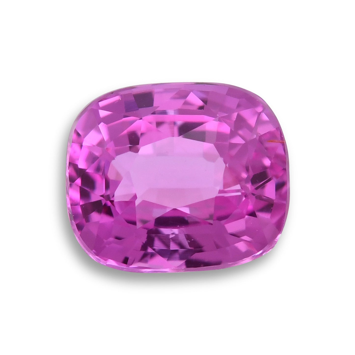 2,06 Karat rosa Kissen-Saphir