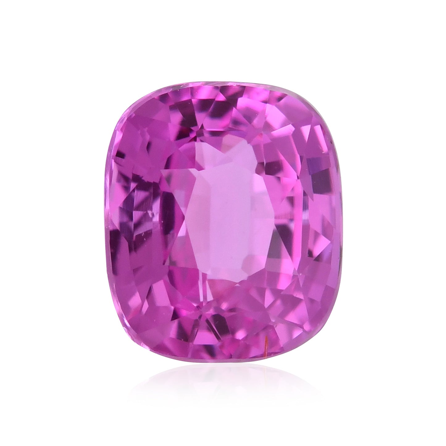 2,06 Karat rosa Kissen-Saphir