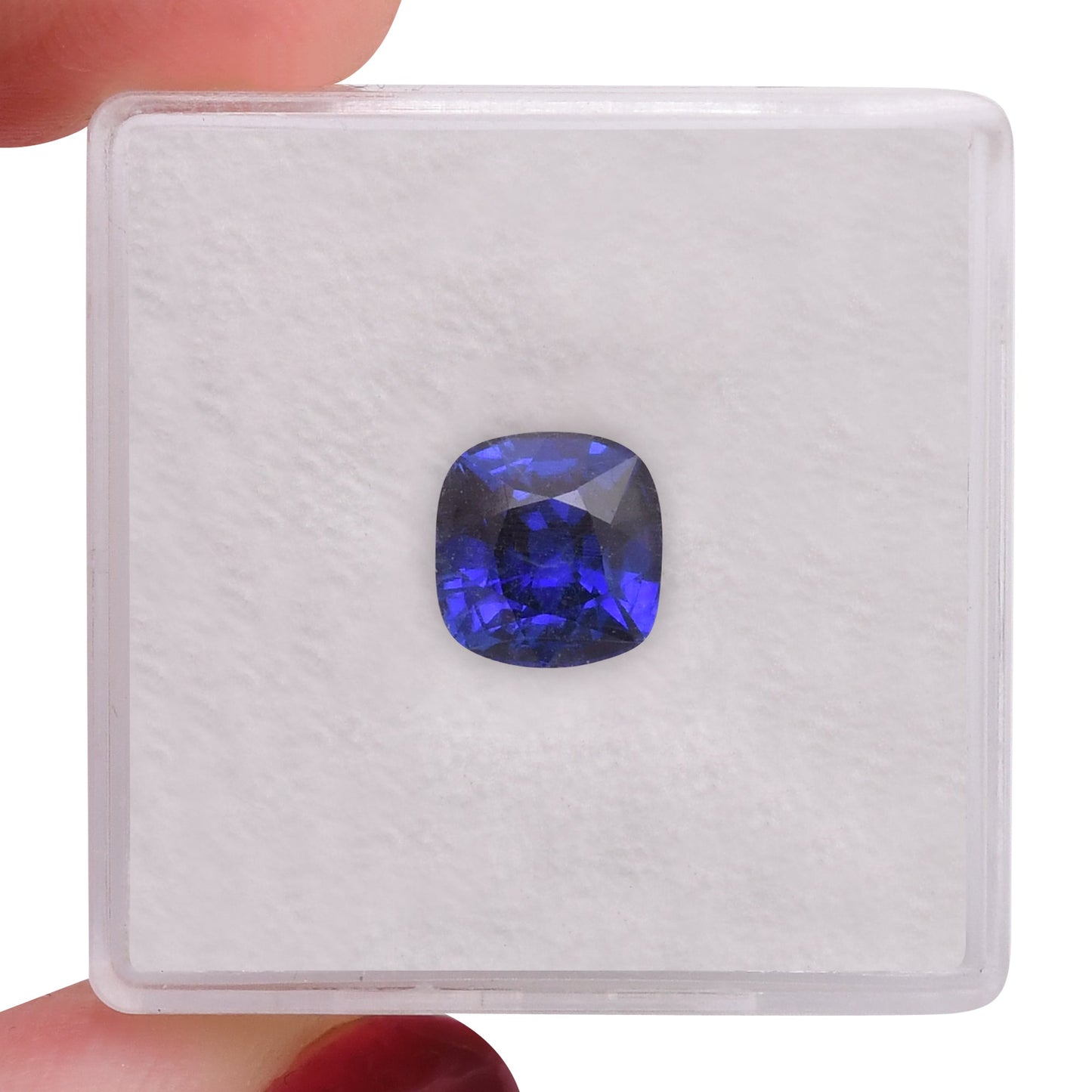 2,27 Karat blauer Kissen-Saphir