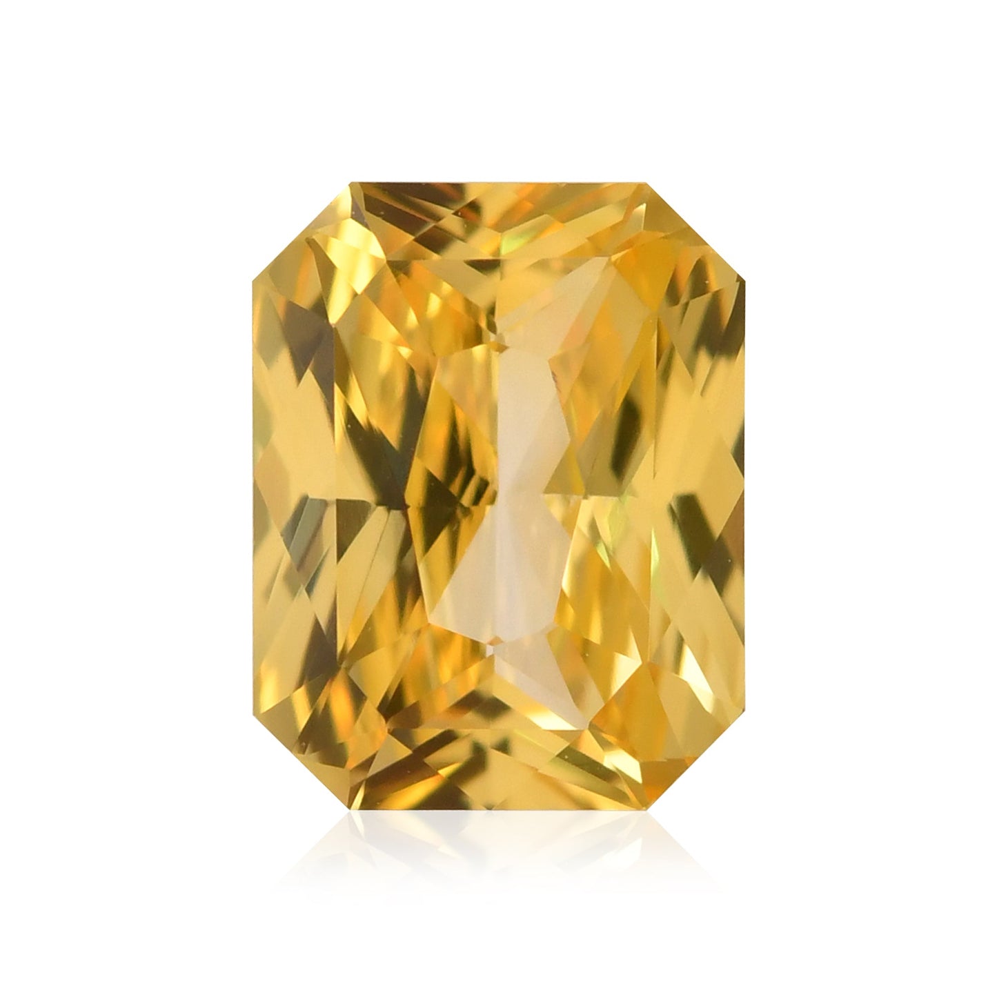1,52 Karat gelber strahlender Saphir