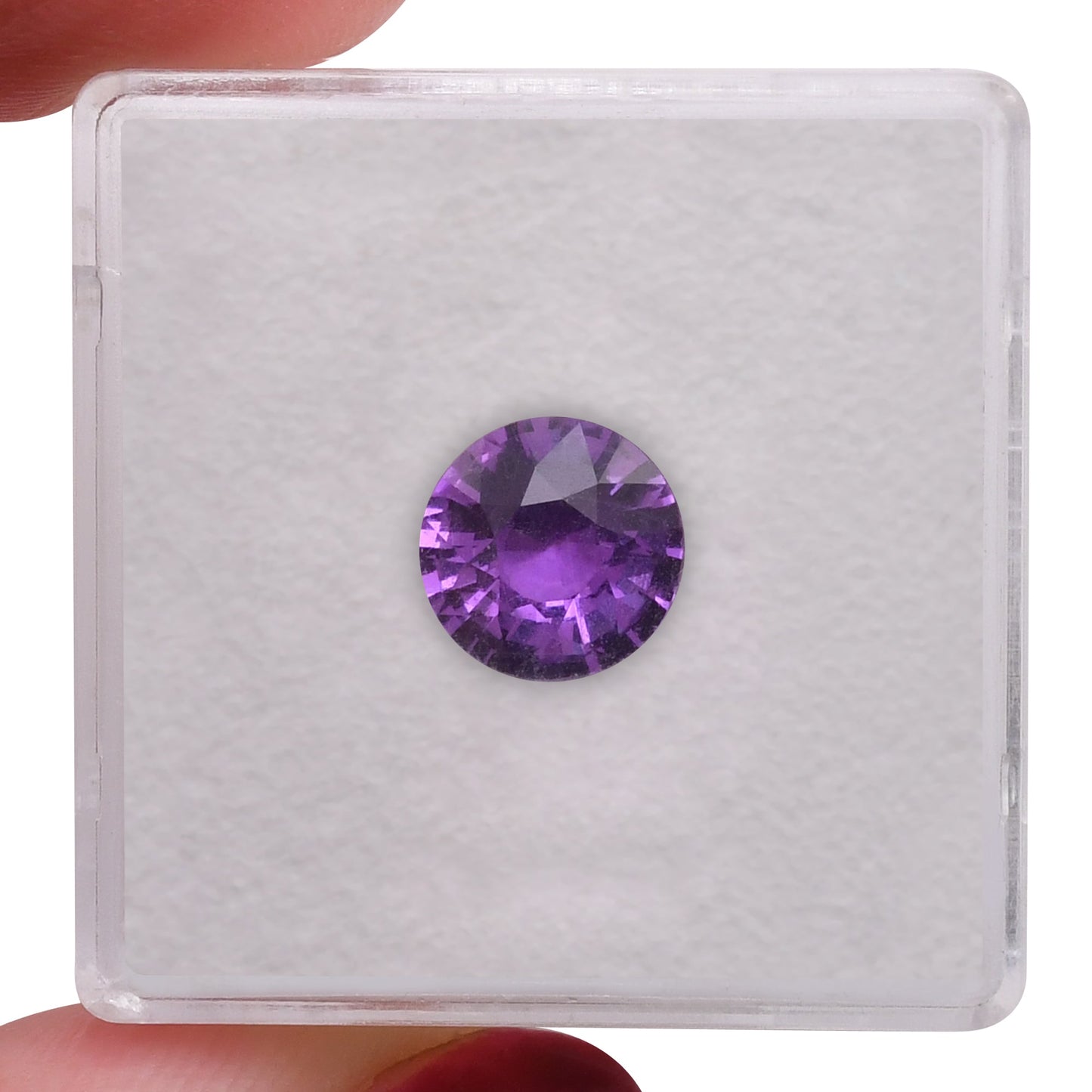 2,05 Karat violetter runder Saphir