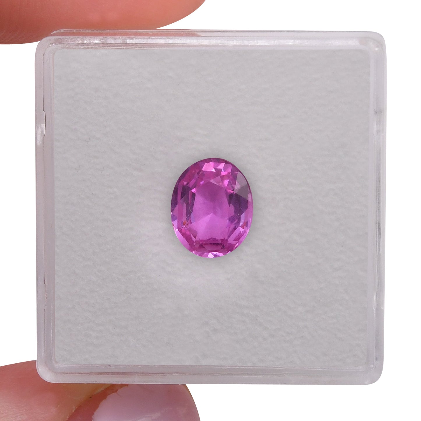 1,74 Karat rosa ovaler Saphir