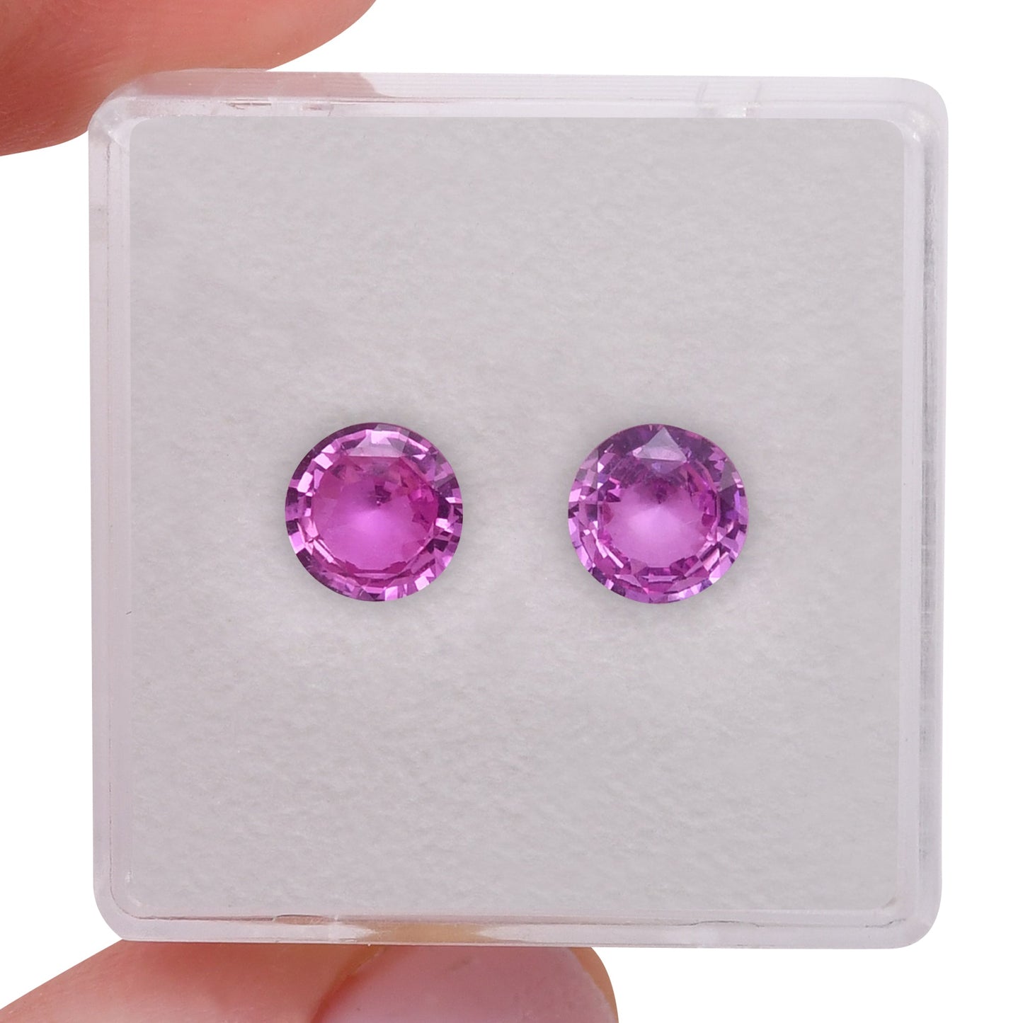 1,68 Karat rosa runder Saphir
