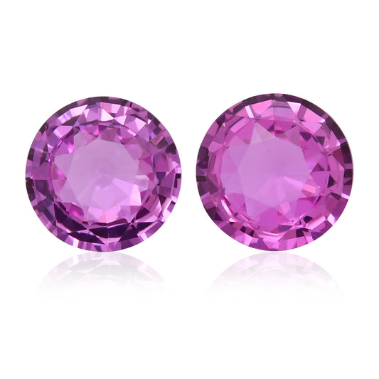 1,68 Karat rosa runder Saphir
