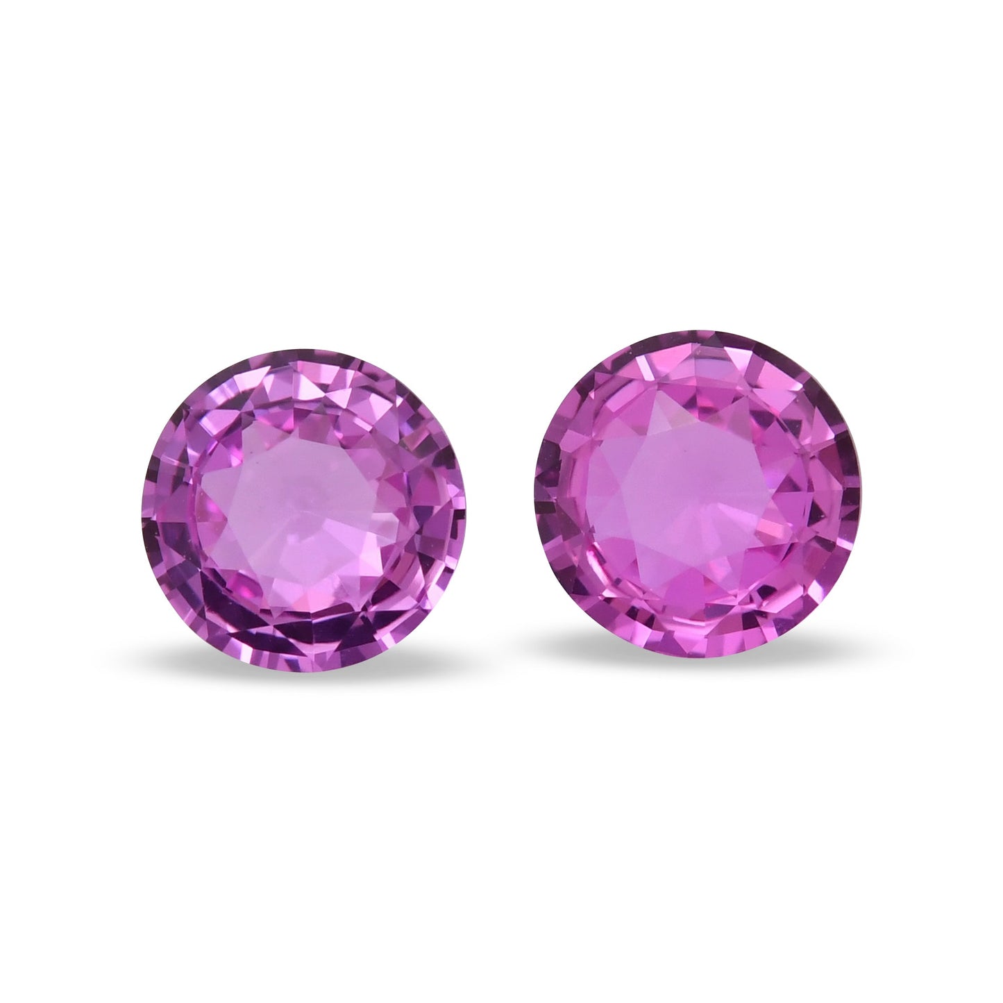 1,68 Karat rosa runder Saphir