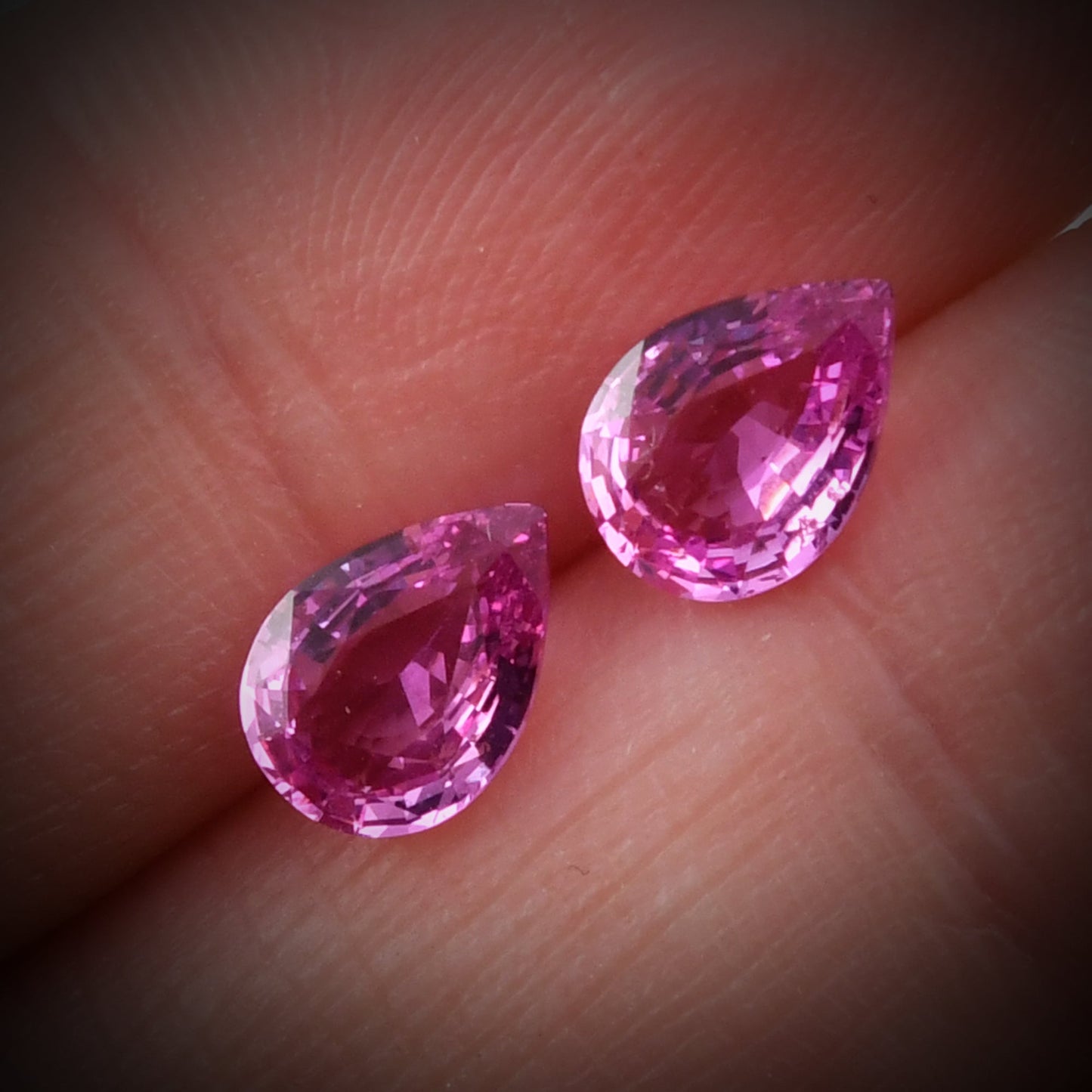 2,11 Karat rosa Birnenförmiger Saphir