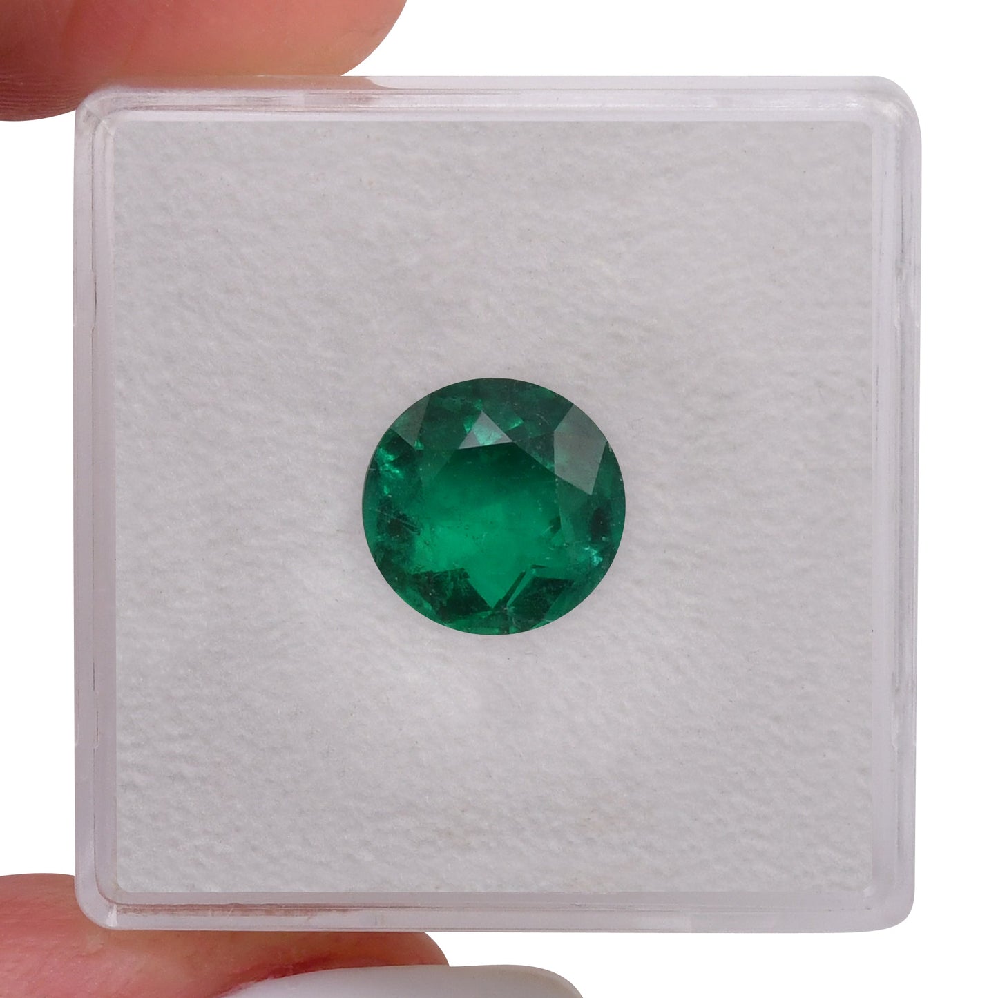 2.29 Carat Green COLOMBIAN Round Emerald GRS