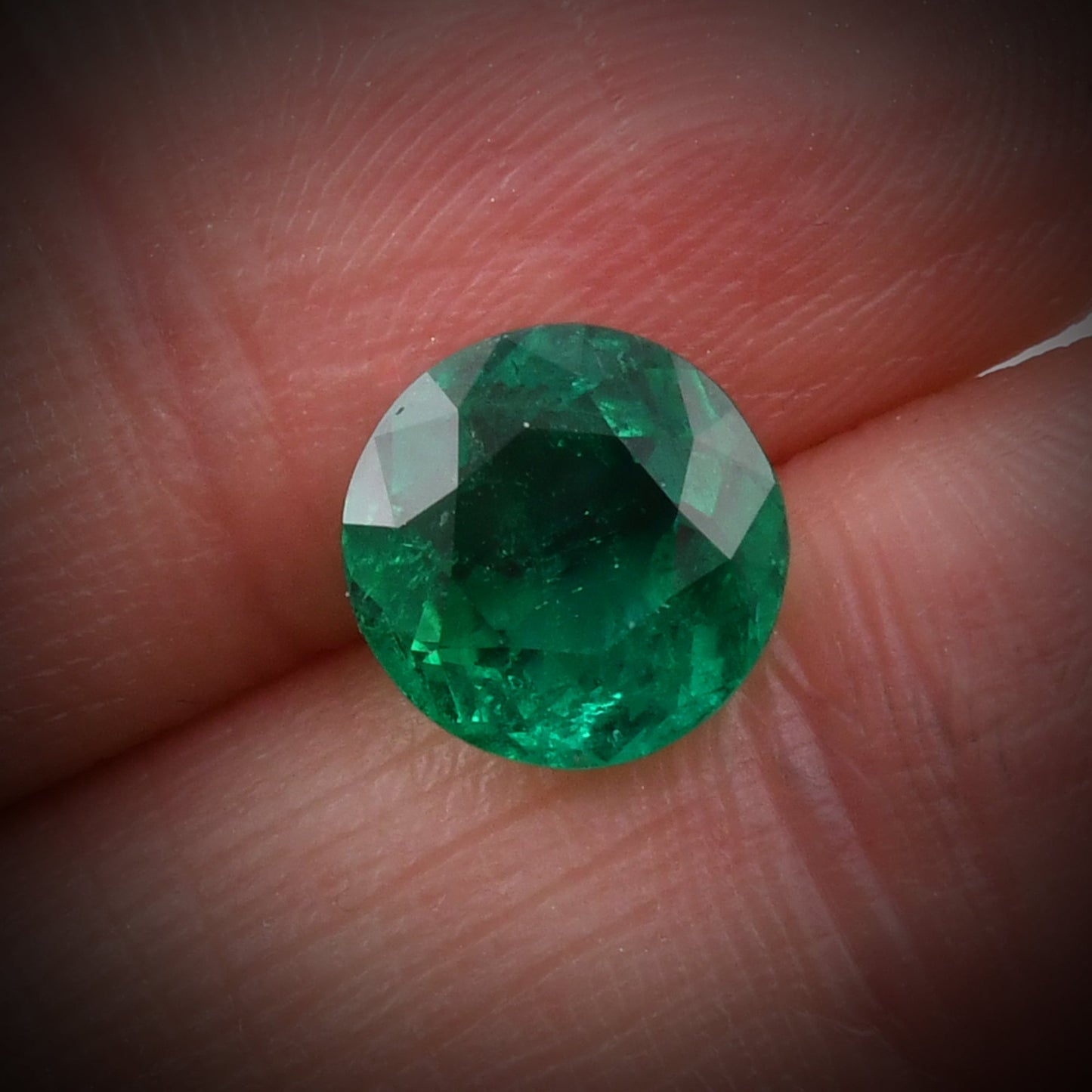 2.29 Carat Green COLOMBIAN Round Emerald GRS