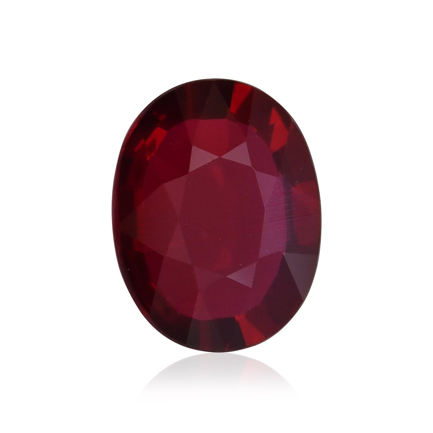 4,10 Karat roter ovaler Rubin aus Mosambik (GRS)