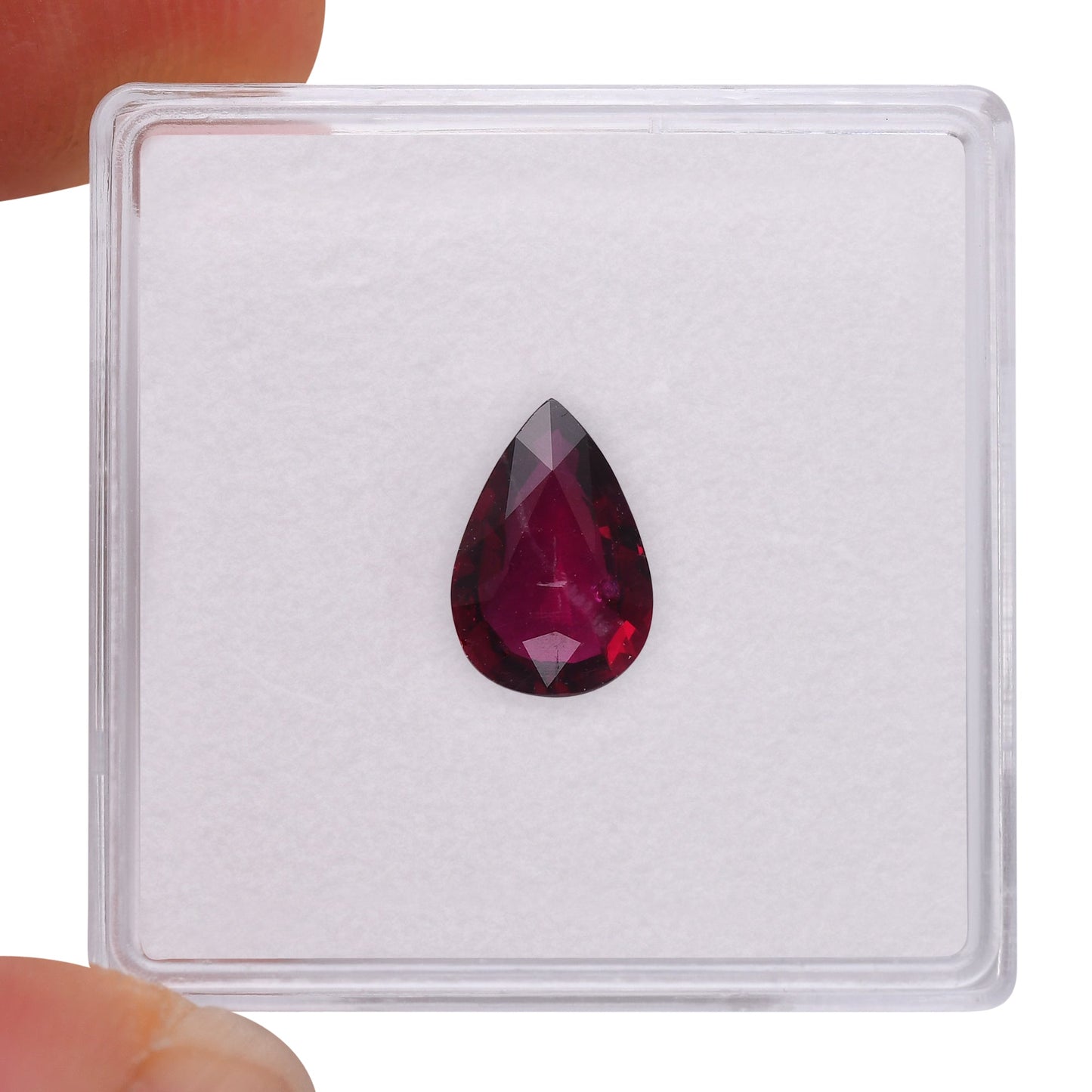 1.19 Carat Red MOZAMBIQUE Pear Ruby GRS
