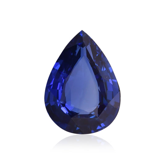 2,59 Karat blauer birnenförmiger Saphir aus Sri Lanka