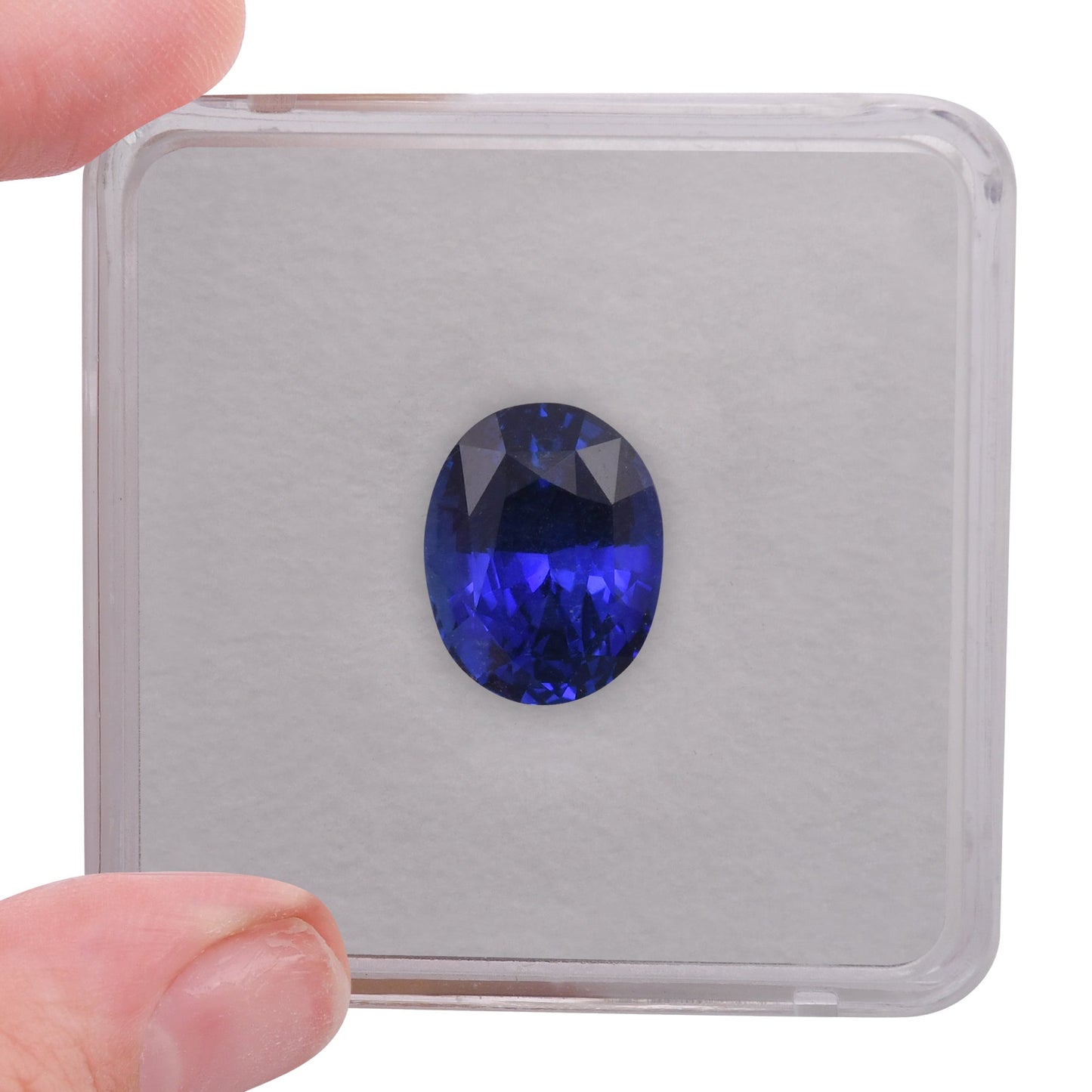8,09 Karat blauer ovaler Saphir aus Sri Lanka (CD)