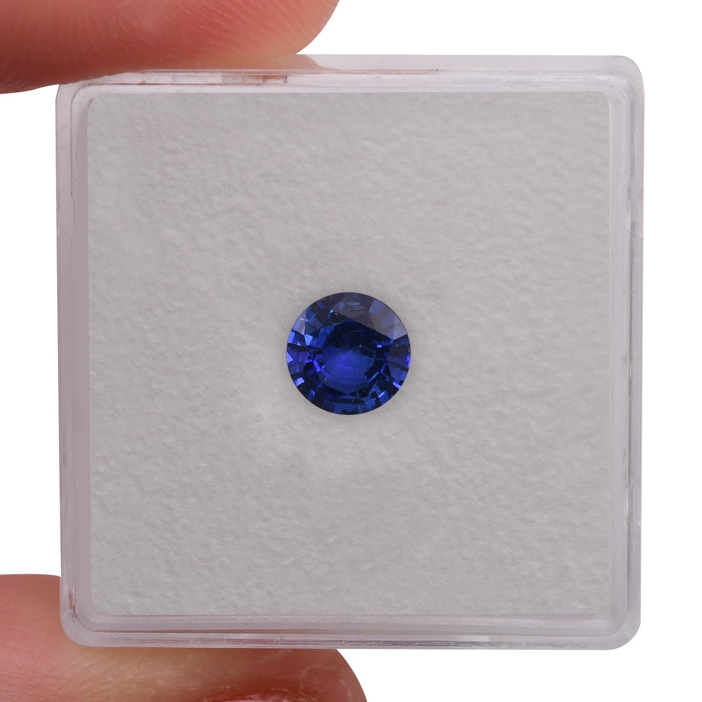 0,85 Karat blauer runder Saphir aus Sri Lanka