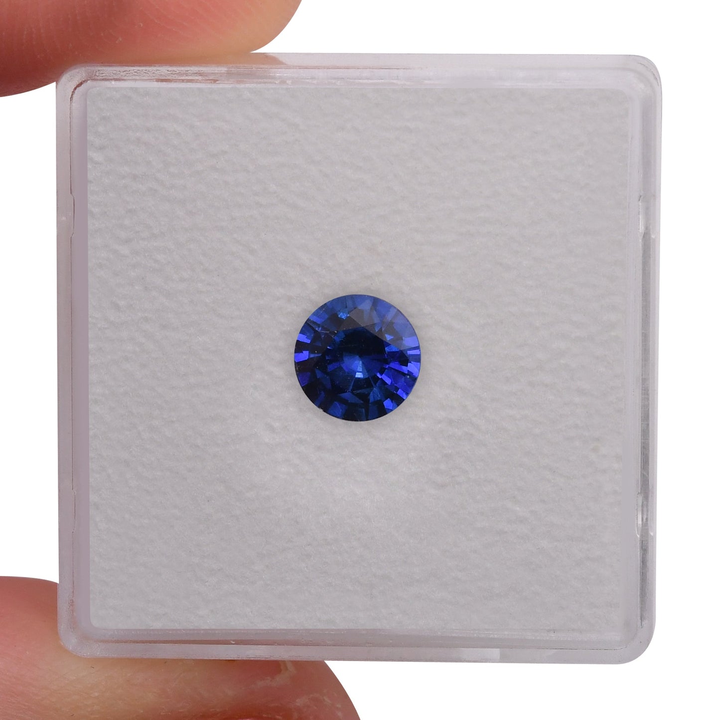 0,98 Karat blauer runder Saphir aus Sri Lanka