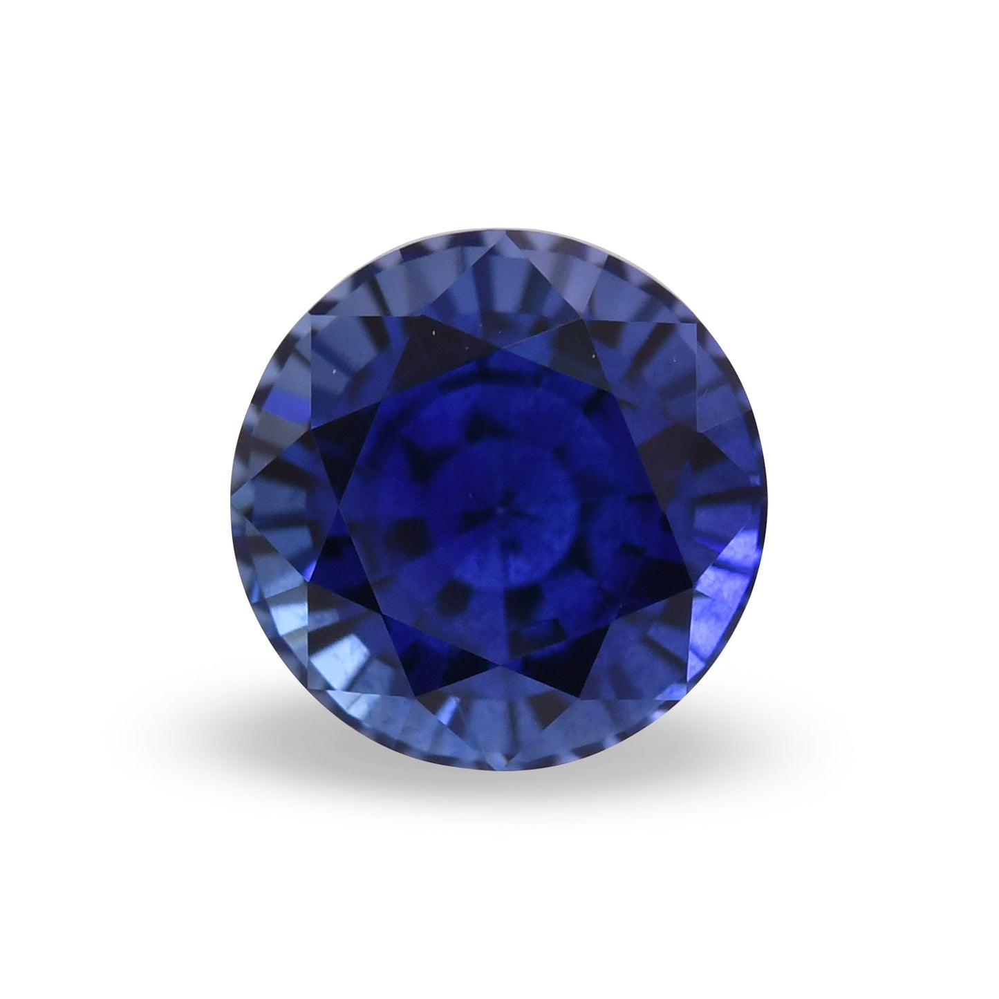 1,36 Karat blauer runder Saphir aus Sri Lanka