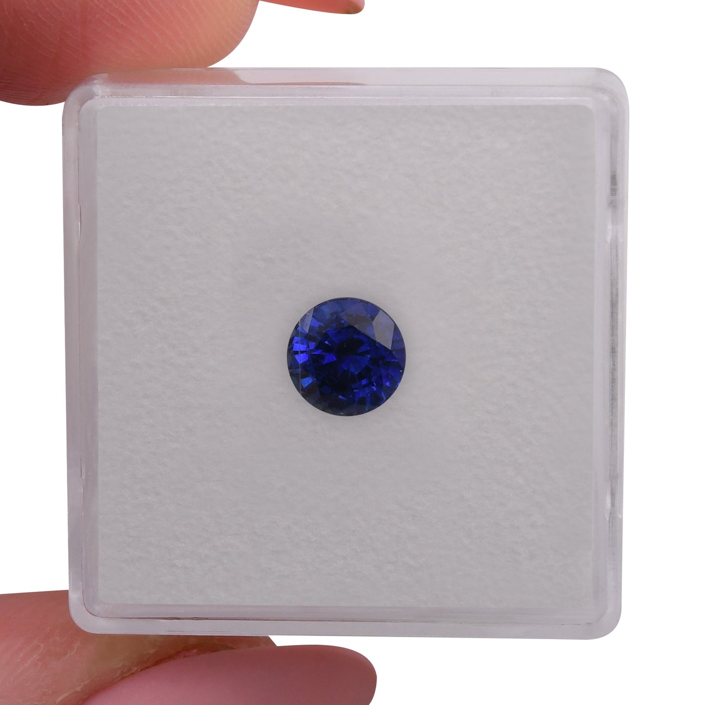 1,36 Karat blauer runder Saphir aus Sri Lanka