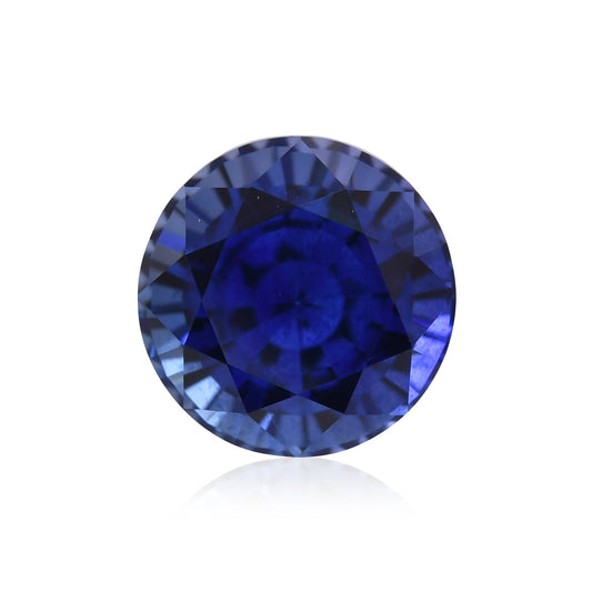 1,36 Karat blauer runder Saphir aus Sri Lanka
