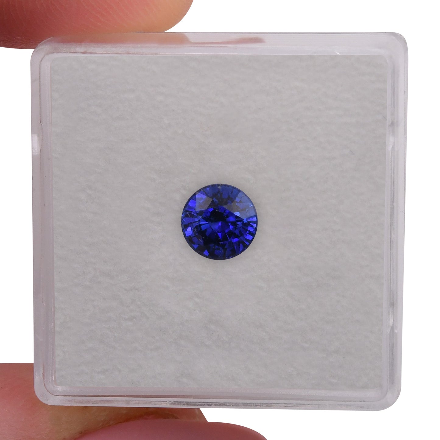 1,12 Karat blauer runder Saphir aus Sri Lanka