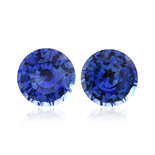 1,66 Karat blauer runder Saphir aus Sri Lanka