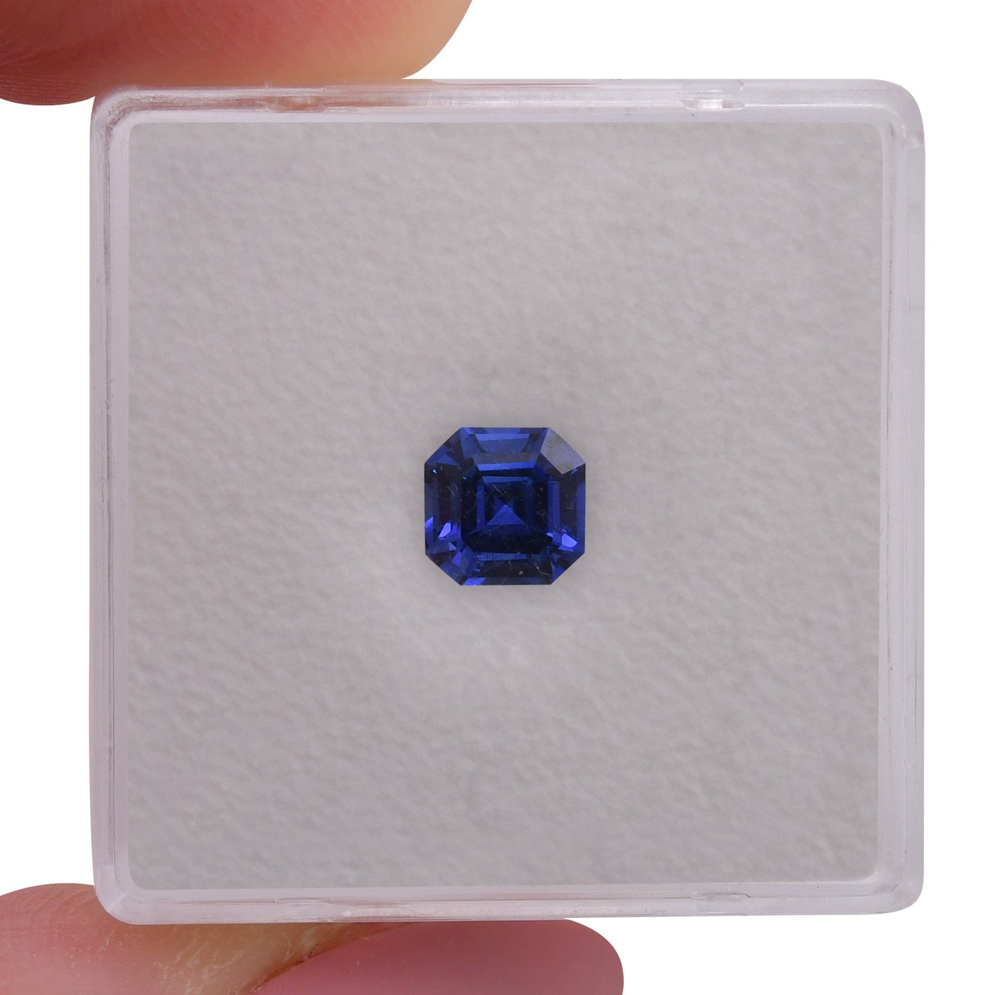 0,99 Karat Blauer Sri-Lanka-Quadrat-Smaragd-Saphir