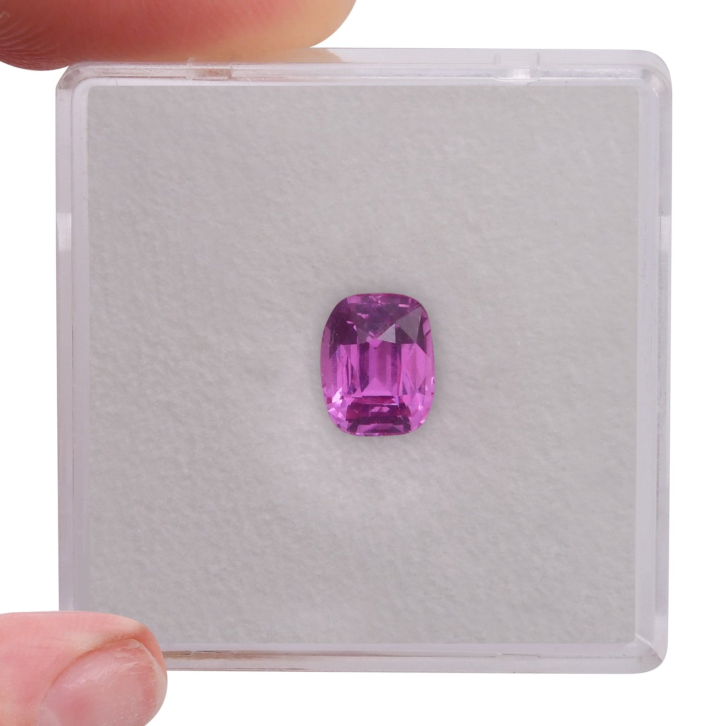 1,25 Karat rosafarbener MADAGASKAR-Kissen-Saphir