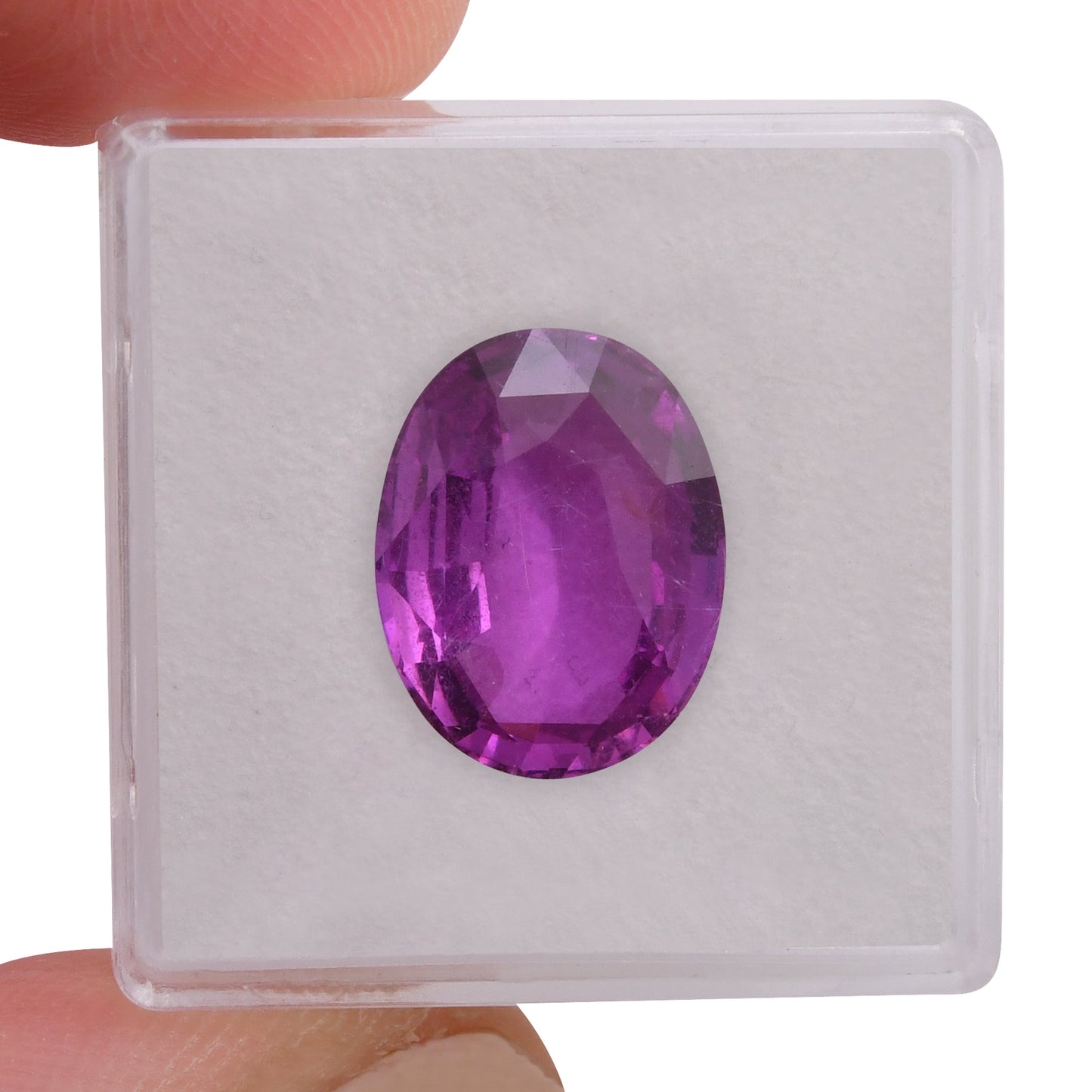 8,05 Karat rosa ovaler Saphir GIA