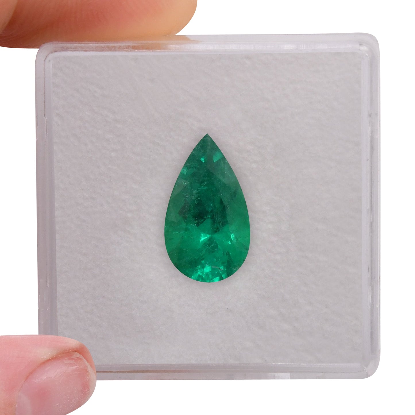 2.17 Carat Green COLOMBIAN Pear Muzo Emerald CD