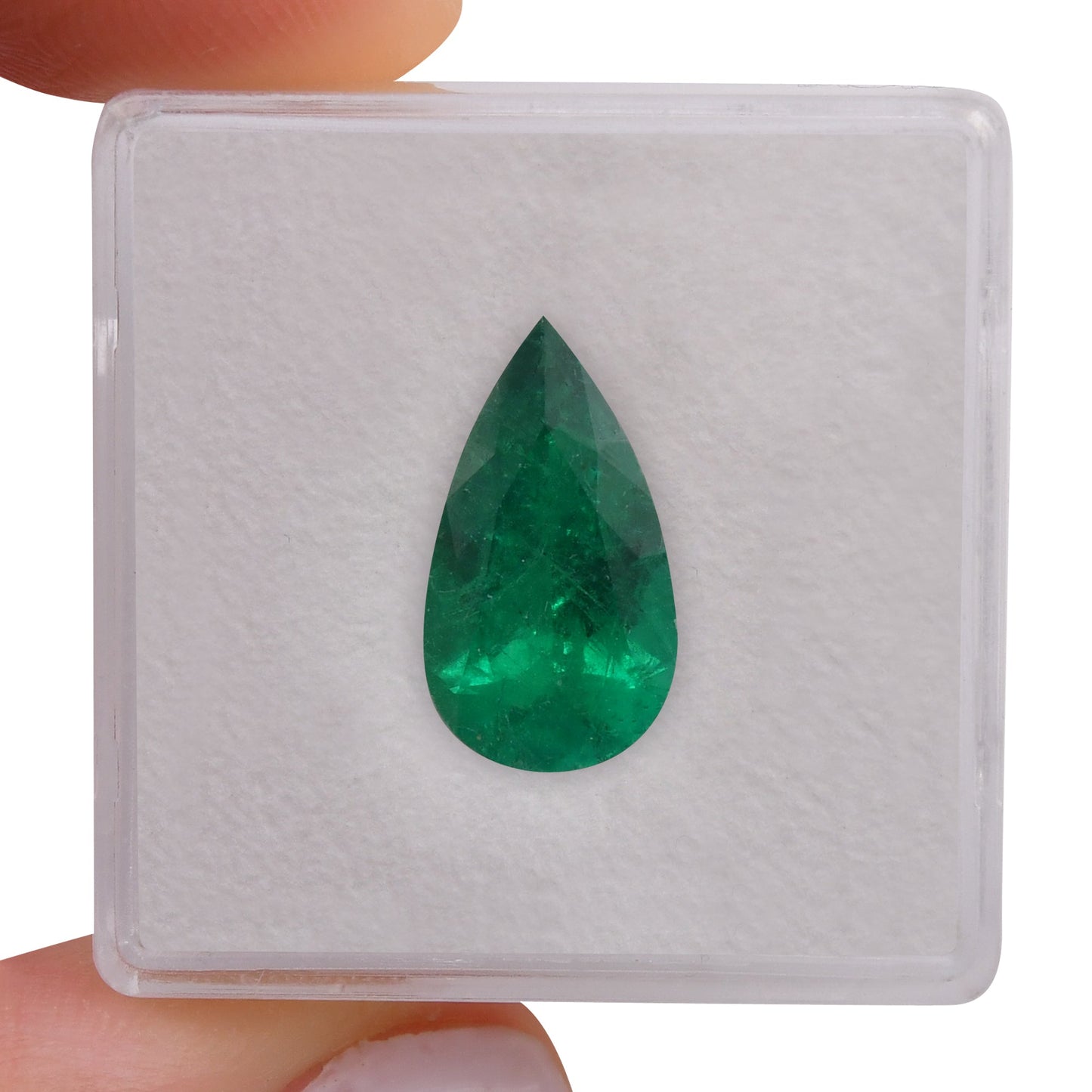 2.65 Carat Green COLOMBIAN Pear Muzo Emerald CD