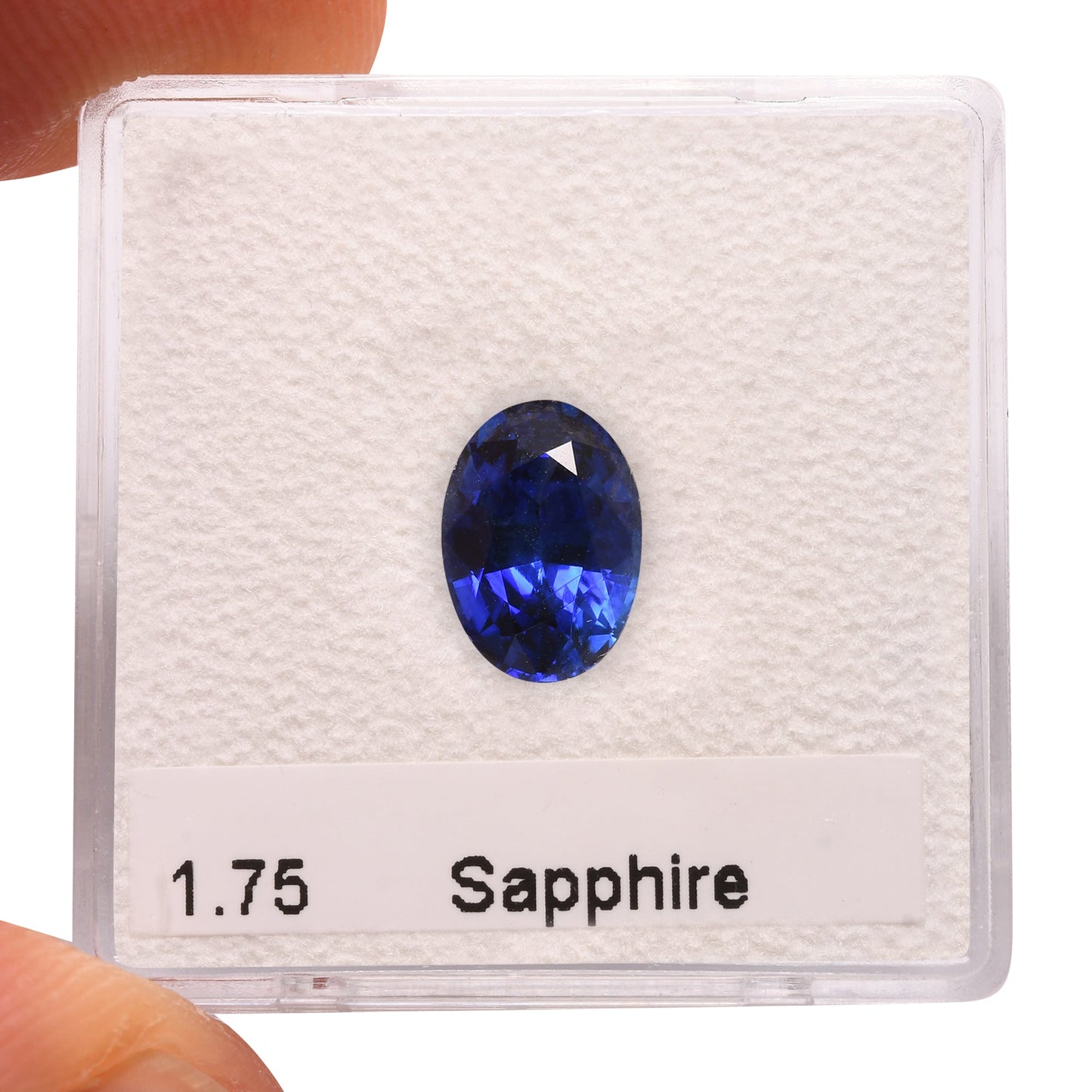 1,75 Karat blauer ovaler Saphir GWLAB