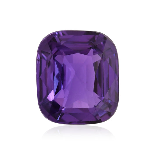 3,67 Karat violetter Kissen-Saphir CD