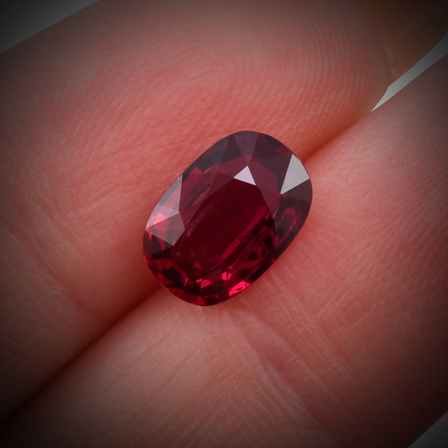 2.22 Carat Red MOZAMBIQUE Cushion Ruby CD No Heat