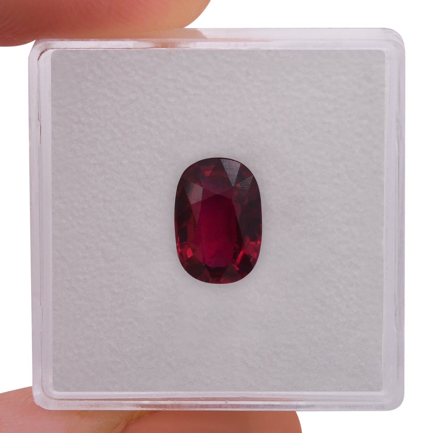 2.22 Carat Red MOZAMBIQUE Cushion Ruby CD No Heat