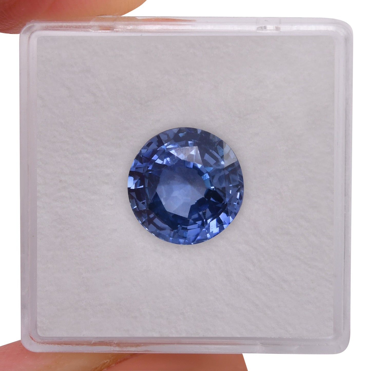 5,14 Karat blauer runder Saphir (GIA)