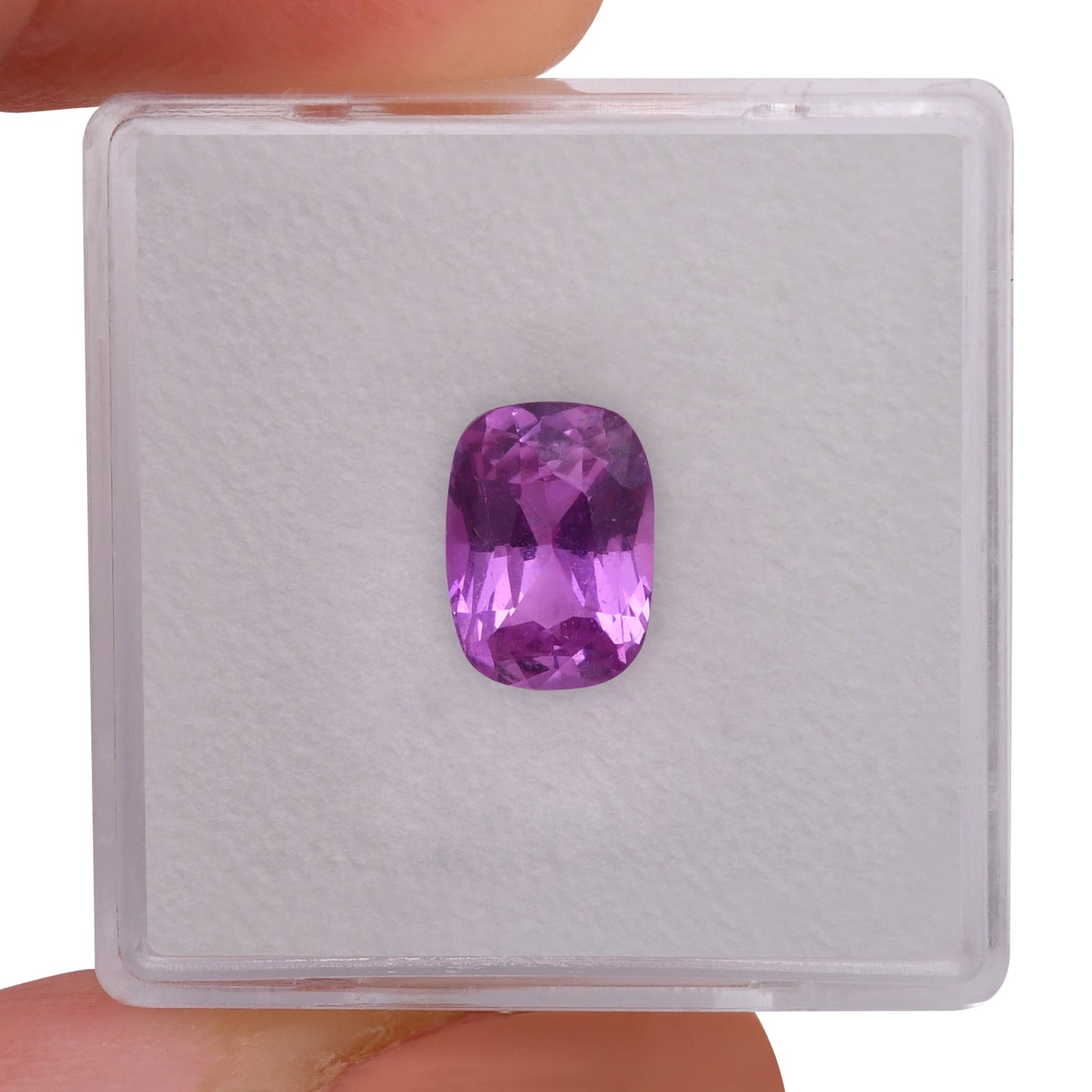 2,15 Karat rosafarbener MADAGASKAR-Kissen-Saphir