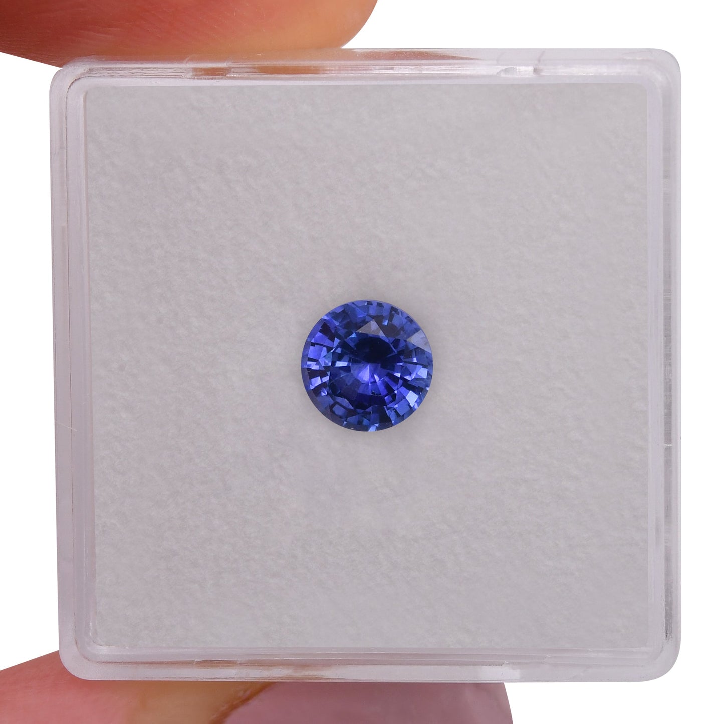 1,02 Karat blauer runder Saphir aus Sri Lanka